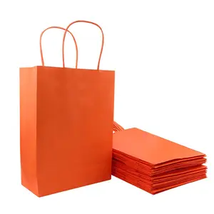 Wholesale Promotional Orange Model Cheap Gift Custom Paper Bag