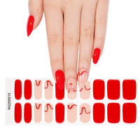 Huizi Huizi Nouvel An Rouge Nouveau Design Autocollants pour Ongles en Gel UV, Autocollants de Vernis à Ongles Populaires pour Nail Art