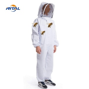 Traje <span class=keywords><strong>de</strong></span> Apicultura <span class=keywords><strong>de</strong></span> Poliéster y Algodón con Guantes y Capucha Ventilada para Exteriores - Product Image 3