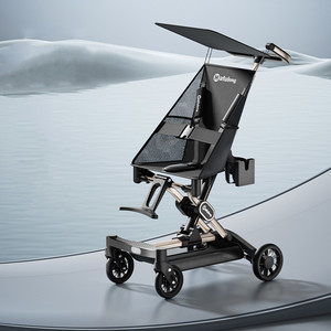 <span class=keywords><strong>Carrito</strong></span> de Bolsillo Portátil de Alta Calidad, Marco de Aleación de Aluminio, Cuatro Ruedas, Diseño Plegable Tipo Paraguas, Carga de 20 kg, para Bebés de 0 a 3 Años - Product Image 3