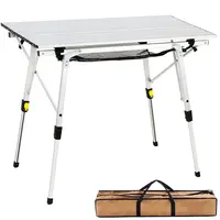 Портативный Легкий Регулируемый складной стол, алюминиевый стол для кемпинга и пикника