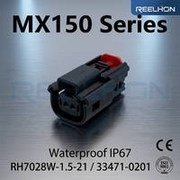7028W-1.5-21 33471-0201 Konektor Otomatis MX150 2 Pin Tahan Air Bersegel untuk Sensor Otomotif dan Kabel Lampu