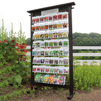 Présentoir personnalisé pour semences de légumes Présentoir au sol en métal Présentoir pour semences pour magasin de détail et supermarché