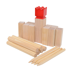 Juego de Kubb de Madera para Lanzar, Juego de Interior y Exterior para Adultos y Familias, <span class=keywords><strong>Ajedrez</strong></span> <span class=keywords><strong>Vikingo</strong></span>, Juegos de Jardín con Bolsa de Transporte - Product Image 1