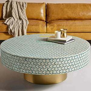 โต๊ะกาแฟทำด้วยมือทำจากไม้แม่มุกดีไซน์ทันสมัยเฟอร์นิเจอร์ฝังสไตล์เวียดนามแบบกำหนดเองสำหรับวิลล่าหรู - Product Image 1