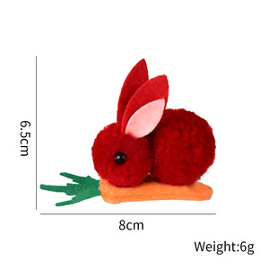 DAMAI Easter Rabbit Hair <b>Clips</b> Cute Cartoon Rabbit Carrot Barrettes <b>Spring</b> Easter Hair Accessories for Kid Headdress - Product Image 5