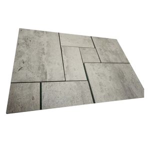 Carreaux de sol et de mur en marbre gris lune et pierre calcaire naturelle de haute qualité, finition vieillie, pour pavage extérieur et intérieur, motif français - Product Image 1