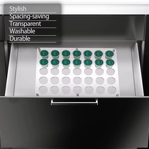 Soporte de Cápsulas de Café <span class=keywords><strong>Nespresso</strong></span> Acrílico de Diseño Personalizado, Ecológico, No Plegable, con 35 Ranuras, Dispensador, Soporte para Cápsulas de Café - Product Image 1