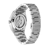 Reloj Mecánico Automático de Lujo para Hombre, con Cristal, Puntero, Correa de Acero Inoxidable, Movimiento SEIKO, Diseño Elegante y Moderno