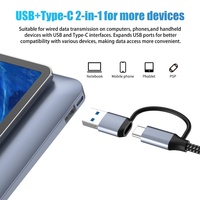 Hub USB 3.2 Gen 2 10 Gb Type C 4 en 2, adaptateur multiport avec port USB 3.0 haute vitesse, chargeur Type C PD pour ordinateur portable iPhone