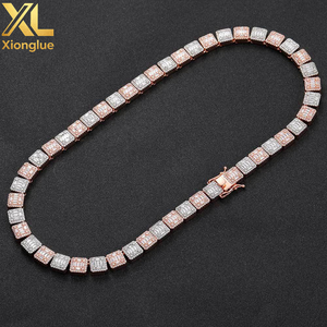 Collar de Cobre Chapado en Oro de 18K de Alta Calidad con Cierre de Caja de Eslabones Cubanos Miami de 10mm, con Circonitas 5A Brillantes, Joyería Hip Hop Unisex - Product Image 5