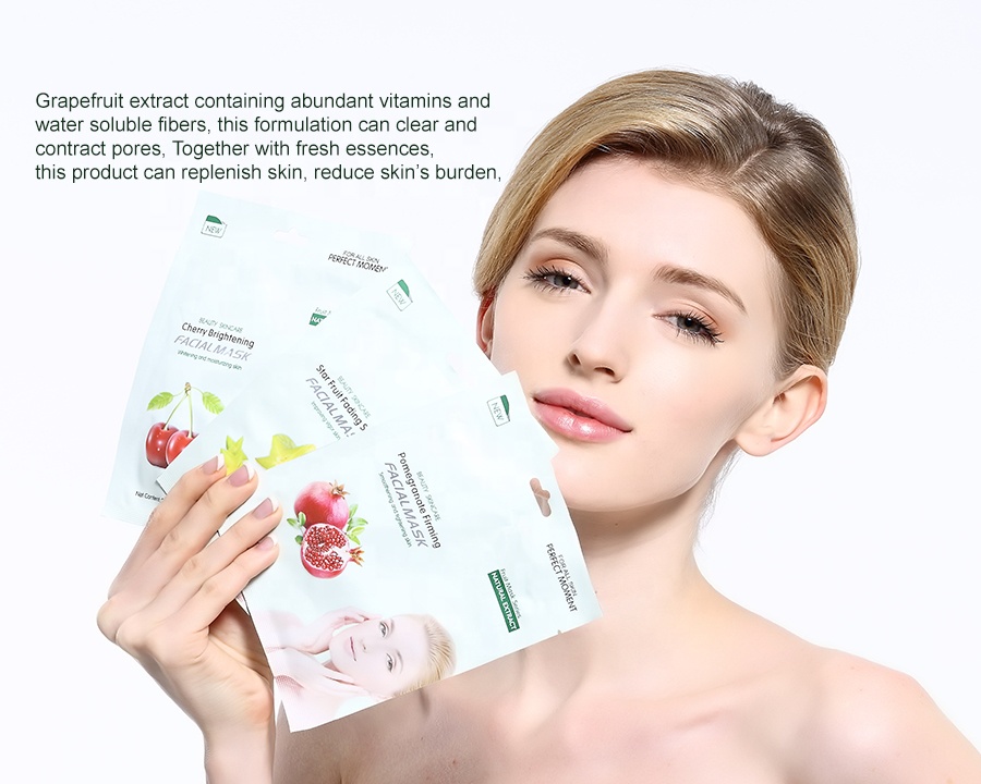 Маска для лица MOND'SUB с грейпфрутом, увлажняющая, натуральная, фруктовая маска для лица
