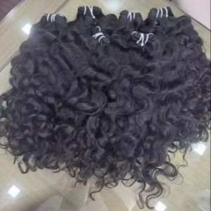 Extensions de cheveux naturels bouclés de 16 pouces, tissage machine, meilleure qualité, collection en gros - Product Image 1