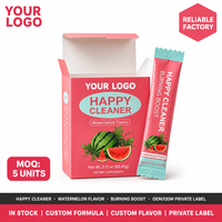 Poudre Nettoyante Herbal Happy Cleanser Marque Blanche, Stick Nettoyant Corporel Brûle-Graisse & Amincissant en 1 Jour, Prébiotique pour la Santé Intestinale