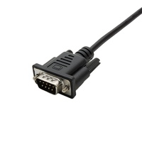 Cable de puerto serie DB9 macho RS232 personalizado OEM 1 macho a 6 hembra 2 9 pines con tuerca para equipos de control industrial