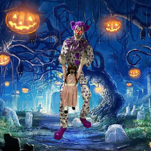 Уличный Декор 8 футов гигантский в натуральную величину клоун Хэллоуин датчик движения украшения аниматроники для садового парка - Product Image 5