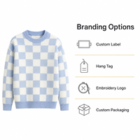 Pulls Homme Personnalisés Tricotés pour Automne Hiver, Maille Décontractée pour Hommes avec Décoration Logo