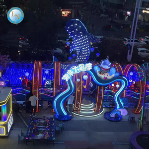 Balade dans un parc à thème Terrain de jeu attrayant Petites montagnes russes Thème poisson Train électrique Mini montagnes russes pour enfants - Product Image 6