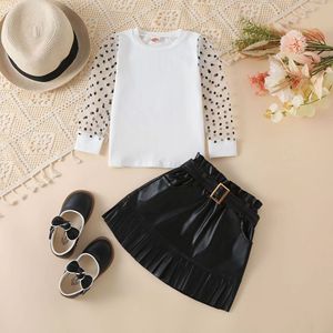 Camicia a maniche lunghe a sbuffo per bambini alla moda camicetta per neonato altre ragazze abbigliamento per bambini lil abbigliamento per ragazze Set di gonne per bambina - Product Image 6
