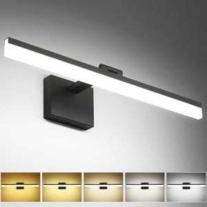 Lámparas LED Modernas de 16 Pulgadas para Baño, 5CCT, Sobre el Espejo, Acabado Negro Mate con Pantalla Acrílica - Product Image 2