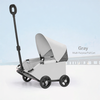 Poussette et chariot de courses 2 en 1 pour animaux de compagnie, pliable, chariot à roulettes pour chien et chat avec auvent amovible pour animaux de compagnie de petite et moyenne taille