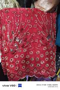 Tela de seda importada con cuentas de diseño para ropa de mujer, ligera, cómoda e ideal para uso casual, étnico y formal. - Product Image 4