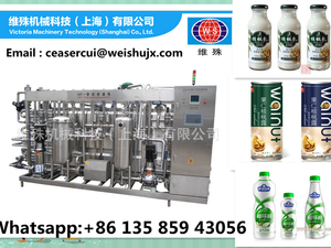 Pequeña línea de producción de agua de coco embotellada vitamina/leche de soja máquina de llenado - Product Image 5
