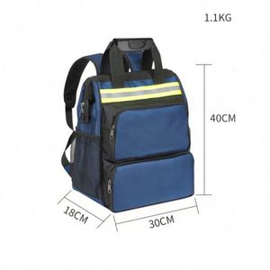 High Quality 600D Oxford Waterproof Eco-Friendly <b>Tool</b> <b>Backpack</b> Custom Logo Multifunctional Ergonomic Heavy Duty Bag Appliance - Product Image 5