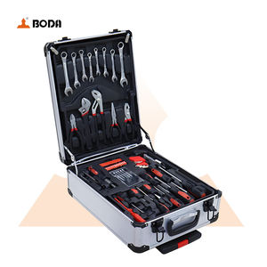 Ensemble d'<span class=keywords><strong>outils</strong></span> à main de 187 pièces, chariot, coffret de rangement en aluminium, trousse à <span class=keywords><strong>outils</strong></span>, <span class=keywords><strong>valise</strong></span> avec roues, support OEM OBM pour la réparation de pièces automobiles, usage domestique - Product Image 5