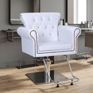 Stainless Steel <b>Reclining</b> Barber <b>Chair</b> 360 Degree Rotation Eco-Friendly Design Height Adjustable for Hotel Living Room - Product Image 4