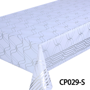 Wholesale Customized Dining <strong>Table</strong> <strong>Plastic</strong> <strong>Cover</strong> High Temperature Resistant PVC Catering Kitchen champagne Golden Tablecloth - Product Image 4