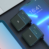 Microphone cravate sans fil Bluetooth 2.4G SX9 pour smartphone, enregistrement vidéo, avec étui de charge
