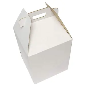 Factory custom food packaging plan white donuts box tall cake boxes for tiered cakes corrugated cake boxes