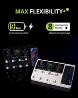 Modéliseur d'ampli guitare MOOER GE150 Max Li alimenté par batterie, multi-effets, pédale de sol à 8 footswitches, sortie stéréo XLR, audio OTG