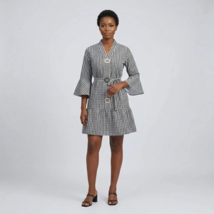 Robe d'été tendance à nouer à la taille, nouvelle collection 2026, boutonnée, style africain, grandes tailles pour femmes - Product Image 4
