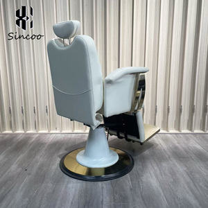 Sillón de Barbería de Estilo Moderno con Giro de 360 Grados y Asiento de Cuero para Peluquería y Barbería - Product Image 5