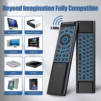 M3 Air Mouse télécommande vocale intelligente rétroéclairée MX3 2.4G clavier sans fil 6Axi Gyro pour Smart TV Android Box Mini PC projecteur