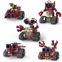 Ensemble de jouets robot télécommandés 5-en-1 avec écran numérique, personnalisable, certifié CE, thème fantastique et science-fiction, jouets en plastique ABS