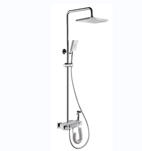 Specchio pioggia a temperatura costante montato a parete bagno bagno bagno doccia portaoggetti nero pressurizzato per uso domestico spettacolo doccia - Product Image 1