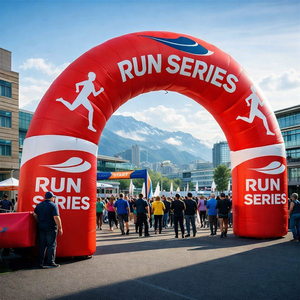 Arco Gonfiabile Personalizzato con Logo, Arco di Partenza e Arrivo in Oxford con Ventilatore Impermeabile per Eventi Sportivi all'Aperto - Product Image 4