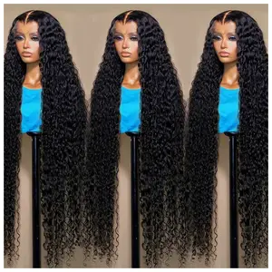 Free Shipping Top Quality Water Wave Human Hair 100% Virgin Remy Hair Lace Front Wigs Brazilian Human 360 Lace Frontal Wig