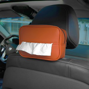 Suporte de Lenços para Carro em Couro Antiderrapante, Caixa de Guardanapos para Veículos, Organizador Durável para Interior de Automóveis - Product Image 1