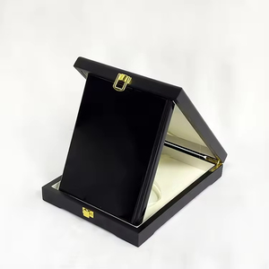 <span class=keywords><strong>Plaque</strong></span> de certificat en bois noir pliable personnalisable avec logo, avec boîte pour plaques en bois vierges - Product Image 2