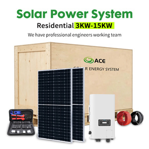 Système solaire photovoltaïque connecté au réseau <span class=keywords><strong>de</strong></span> 10 kW avec contrôleur MPPT et onduleur à onde sinusoïdale pure, options 3 kW/5 kW, solution solaire domestique avec comptage net - Product Image 1