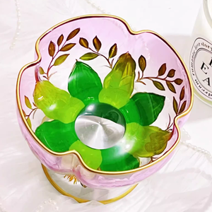 오스트리아 레트로 크리스탈 레드 와인 잔, 로브 마이어 핑크 골드 실라부브 잔, 아르누보 스타일 고블렛 클래식 샴페인 잔 - Product Image 6