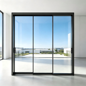 Deioux Wholesale Tempered Glass Sliding Screen Door with Thermal Break Double Glazed Glass for Patio Custom Size - Product Image 1