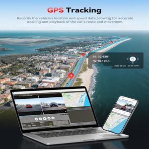 Cámara de Coche Dual 4K+1K STARVIS 2 IMX335 8MP con WiFi 5GHz (<span class=keywords><strong>Descarga</strong></span> Rápida de 20MB/s), Frontal 1080P, Trasera, GPS, Pantalla Táctil y Voz - Product Image 4
