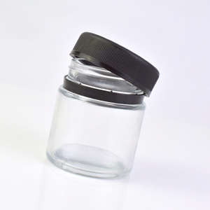 American Popular Styles White Black Or Custom Printed Glass Jars Straight Sided 3Oz 3.5 Jars Child Resistant Child Proof Cap