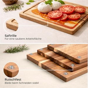 Juego <span class=keywords><strong>de</strong></span> 3 Tablas <span class=keywords><strong>de</strong></span> Cortar <span class=keywords><strong>de</strong></span> Madera <span class=keywords><strong>de</strong></span> Acacia con Soporte, Certificación FSC y LFGB, Fábrica con Certificación BSCI, Tabla <span class=keywords><strong>de</strong></span> Cortar Antideslizante y Antimoho Personalizada <span class=keywords><strong>para</strong></span> Cocina - Product Image 6