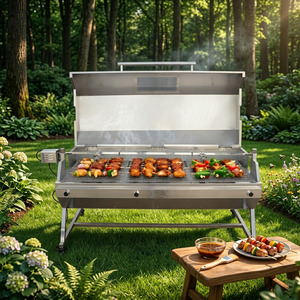 <span class=keywords><strong>Horno</strong></span> Rotatorio Automático <span class=keywords><strong>de</strong></span> Acero Inoxidable <span class=keywords><strong>de</strong></span> Grado Alimenticio Personalizado para Asar Cordero Entero, <span class=keywords><strong>Barbacoa</strong></span> Comercial para Exteriores <span class=keywords><strong>con</strong></span> Certificación CE RoHS OEM - Product Image 6